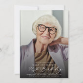 Moderne Elegante 75e Verjaardag Party Foto Kaart (Voorkant)