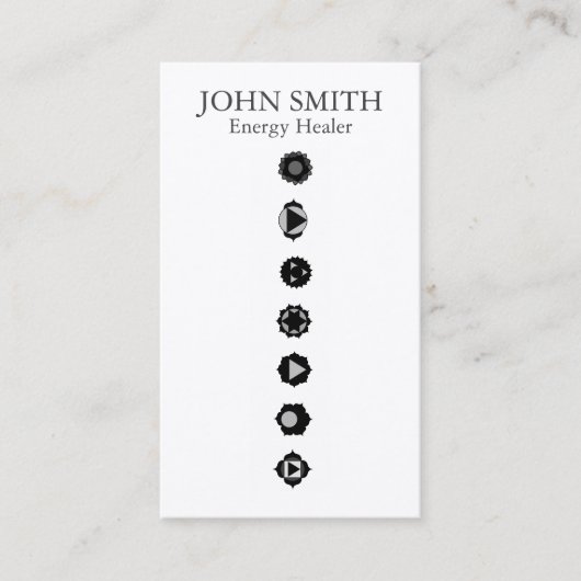 Moderne Elegante 7 Chakras Kundalini Healer Rainbo Visitekaartje (Voorkant)