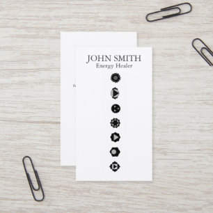 Moderne Elegante 7 Chakras Kundalini Healer Rainbo Visitekaartje