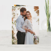 Moderne elegante 7-foto bruiloft bedankkaart (Achterkant)