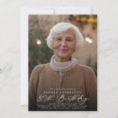 Moderne Elegante 80e Verjaardag Party Foto Kaart (Voorkant)