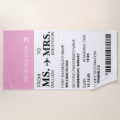 Moderne Elegante Aangepaste Bruid Moet Nog Aan Boo Strandlaken (Voorkant)