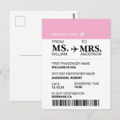 Moderne Elegante Aangepaste Bruid Wordt Instapkaar Briefkaart (Voorkant / Achterkant)