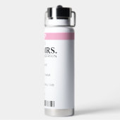 Moderne Elegante Aangepaste Bruid Wordt Instapkaar Waterfles (Achterkant)