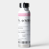 Moderne Elegante Aangepaste Bruid Wordt Instapkaar Waterfles (Links)