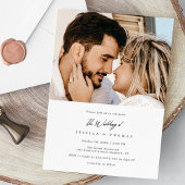 Moderne Elegante Aangepaste Foto Huwelijksuitnodig Kaart