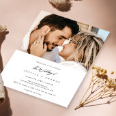 Moderne Elegante Aangepaste Foto Huwelijksuitnodig Kaart