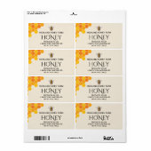 Moderne Elegante Aangepaste Honinglabels Etiket (Full Sheet)
