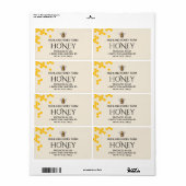Moderne Elegante Aangepaste Honinglabels Etiket (Full Sheet)