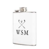 Moderne Elegante Aangepaste Monogram Golfclubs Heupfles (Links)