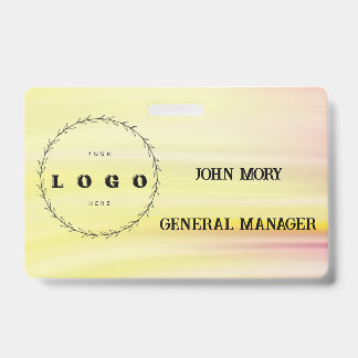 moderne Elegante Aangepaste Naam Titel Medewerker Badge