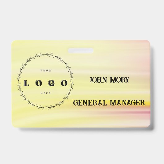 moderne Elegante Aangepaste Naam Titel Medewerker Badge (Voorzijde)