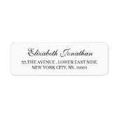 Moderne Elegante Aangepaste Retouradreslabels Etiket (Voorkant)