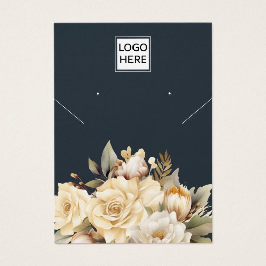 Moderne Elegante aangepaste sieraden oorbel displa Visitekaartje (Voorkant)