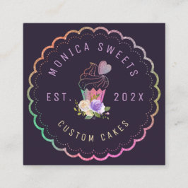 Moderne, elegante, aangepaste tapery vierkante visitekaartje