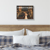 Moderne Elegante Aangepaste Trouwkoppel Foto Canvas Afdruk (Insitu (Slaapkamer))