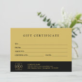 Moderne Elegante Aangepaste Zakelijke Cadeaubon (Staand voorkant)