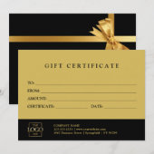 Moderne Elegante Aangepaste Zakelijke Cadeaubon (Voorkant / Achterkant)