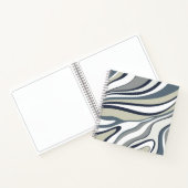 Moderne elegante abstracte golvende lijnen notitieboek (Binnen)