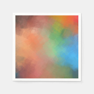 Moderne Elegante Abstracte Kunst Kleurrijke Sjablo Servet