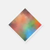 Moderne Elegante Abstracte Kunst Kleurrijke Sjablo Servet (Hoek)