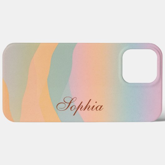 Moderne elegante abstracte landschapsbergen Case-Mate iPhone case (Achterkant (horizontaal))