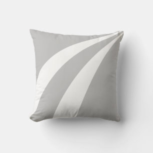 Moderne elegante abstracte lichtgrijze en witte go kussen