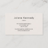 Moderne Elegante Abstracte Perzik Neutrale Abstrac Visitekaartje (Achterkant)