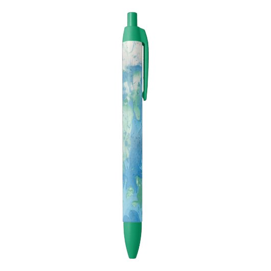 Moderne Elegante Abstracte Sjabloon Blauw Groen Wi Blauwe Inkt Pen (Achterkant (Verticaal))