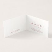 Moderne elegante Abstracte Sjabloon handschrift Visitekaartje (Binnen)