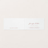 Moderne elegante Abstracte Sjabloon handschrift Visitekaartje (Binnenkant ongevouwen)