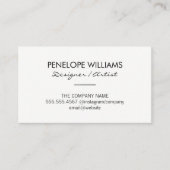 Moderne Elegante Accenten Visitekaartje (Voorkant)