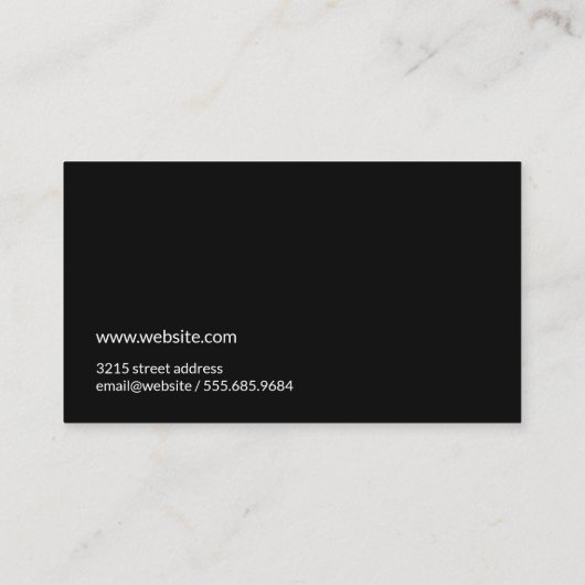 Moderne elegante accessoires visitekaartje (Achterkant)
