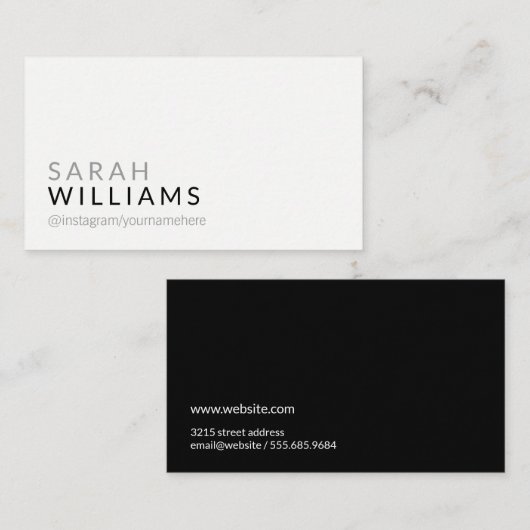 Moderne elegante accessoires visitekaartje (Voorkant / Achterkant)