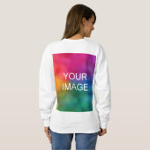 Moderne Elegante Achterkant Print Sjabloon Vrouwen Trui (Achterkant volledig)