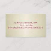 Moderne elegante afbeelding, palmbladeren, lips visitekaartje (Achterkant)