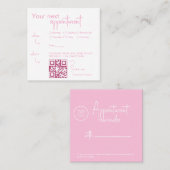 Moderne Elegante afspraakkaart met QRcode Afsprakenkaartje (Voorkant / Achterkant)