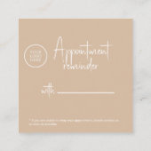 Moderne Elegante afspraakkaart met QRcode Afsprakenkaartje (Achterkant)