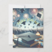 Moderne Elegante Afstudeerfeest  Kaart (Voorkant)