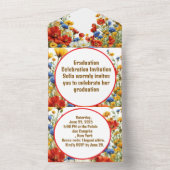 Moderne elegante afstudeerfeest uitnodiging (Binnen)