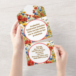 Moderne elegante afstudeerfeest uitnodiging