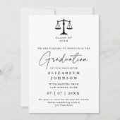 Moderne Elegante Afstudeerfoto Aankondiging Rechts (Voorkant)