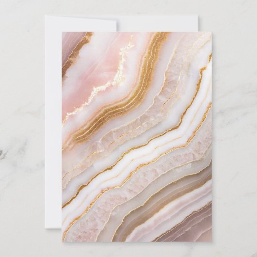Moderne Elegante Agaat Marmeren Bruiloft Kaart (Achterkant)