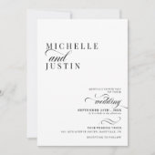 Moderne elegante alles in één bruiloft kaart (Voorkant)