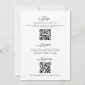 Moderne elegante alles in één bruiloft kaart (Achterkant)
