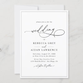 Moderne Elegante alles-in-één wijze groene bruilof Kaart