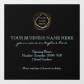 Moderne Elegante Aqua Blauwgroen Custom Business L Raamsticker (Vel)