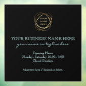 Moderne Elegante Aqua Blauwgroen Custom Business L Raamsticker (Vel 3)