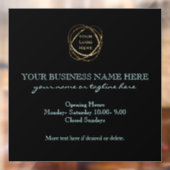 Moderne Elegante Aqua Blauwgroen Custom Business L Raamsticker (Vel 2)