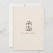 Moderne Elegante Armeense Kruisbruiloft Kaart (Achterkant)